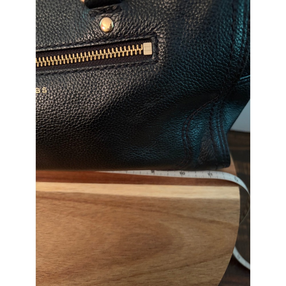 Marc Jacobs Black Leather Cruiser Satchel Bag with Crossbody Strap EUC - Picture 6 of 9